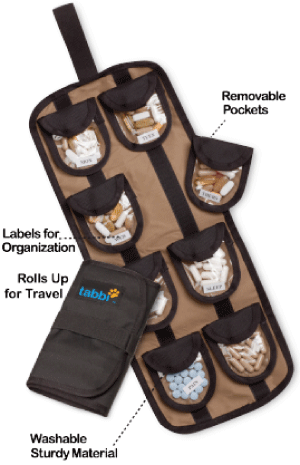 Tabbi Vitamin and Supplement Travel Organizer